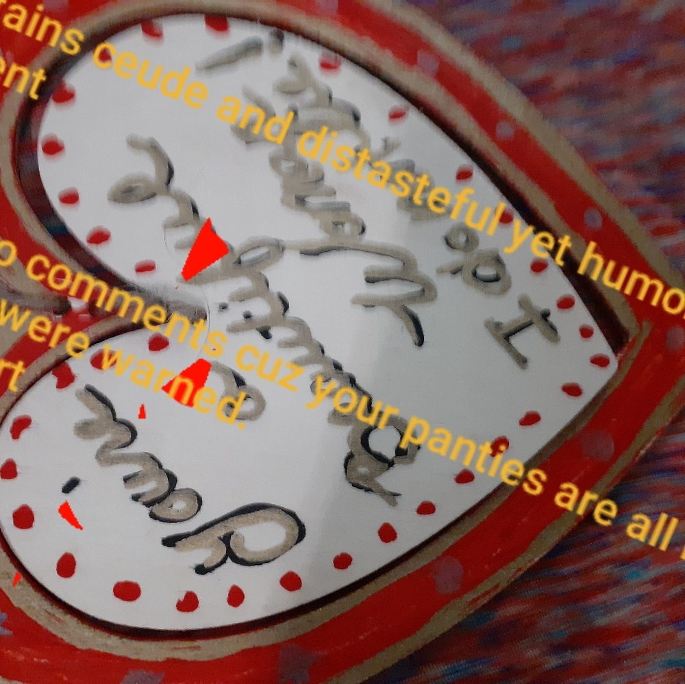 Hanging wooden Valentine